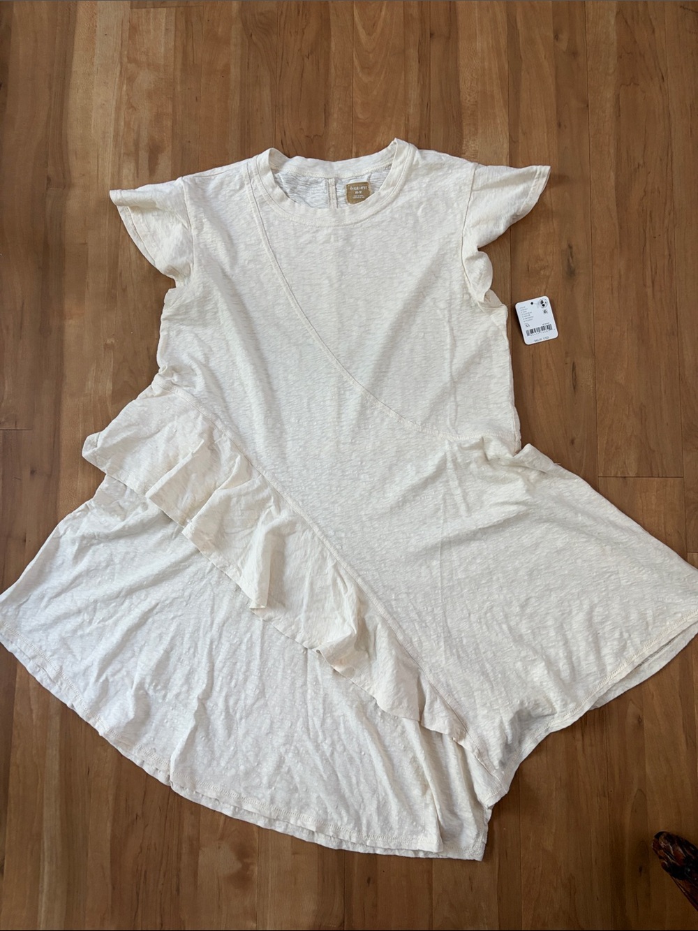 Free People Zoa White layered style Mini Dress; t-shirt Dress; Tunic in  White - Picture 12 of 14